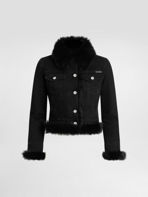 Dolce & Gabbana Denim jacket lined with fur