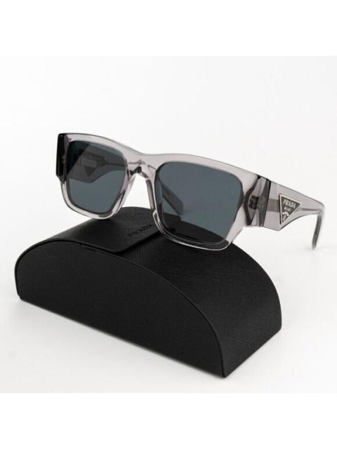 Prada NEW Prada PR10ZSF 16Z70B Transparent Asphalt Dark Grey Square Unisex Sunglasses