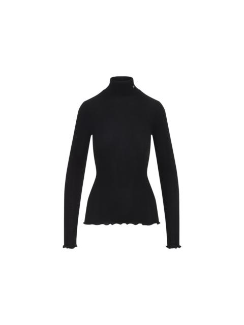 Prada Prada Ribbed Knit Turtleneck Top Women