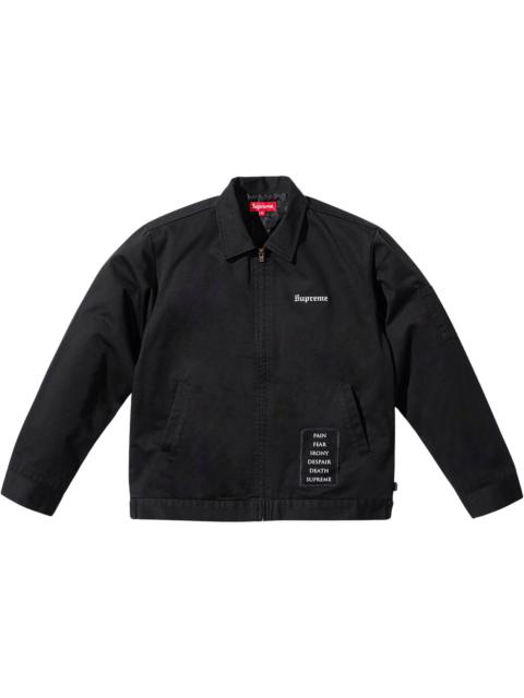 ブラックナイロンジャケット Supreme 19aw
