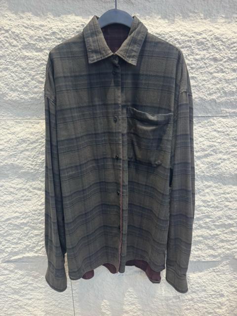 BALENCIAGA Balenciaga reversible plaid shirt