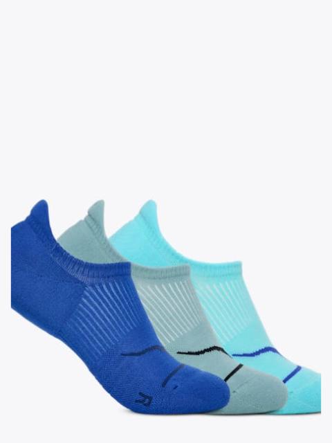 HOKA Invisible Sock 3-Pack in Ultramarine/Sea Water/Cloudless
