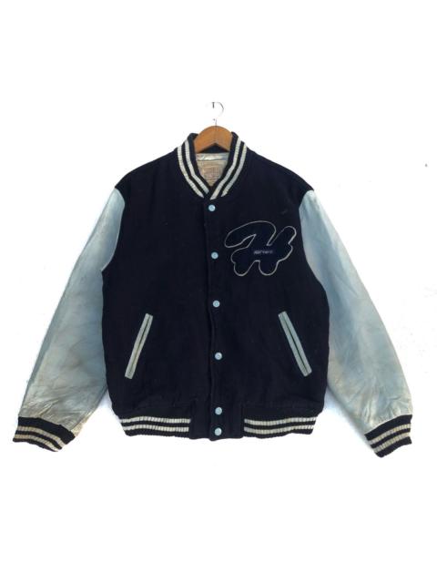 Other Designers Vintage - ⚡️HARVARD UNIVERSITY Varsity Leather Jacket