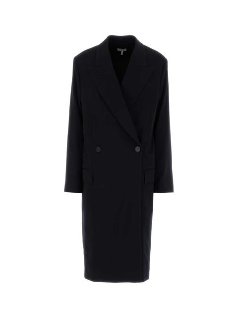 Loewe Loewe Women Midnight Blue Wool Blend Coat