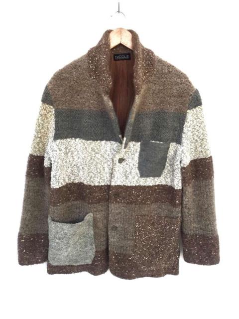 Other Designers Designer - [ LAST DROP ! ] Madam Nicole Yukio Kobayaski Multicolor Patchwork Wool Oversized Warm Coat Jacket