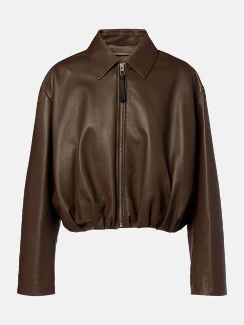 Loewe Draped leather jacket