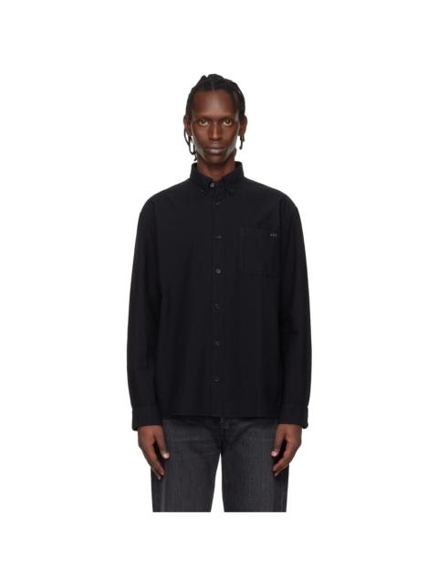 A.P.C. Black Mateo Logo Shirt