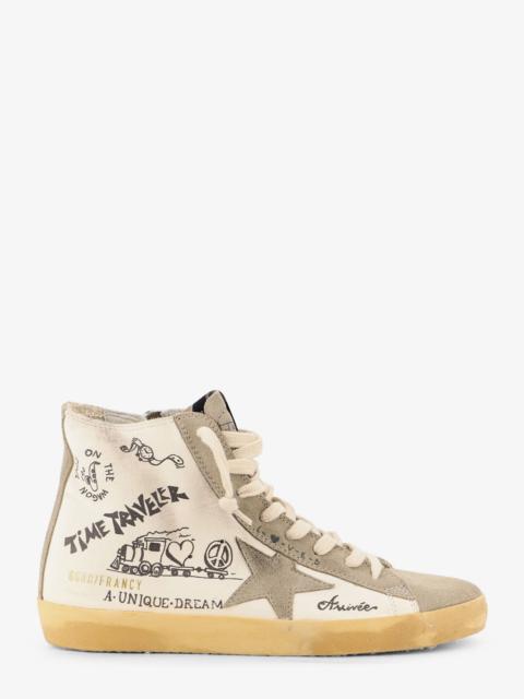 Golden Goose Golden Goose Deluxe Brand Women Leather Sneakers With All-Over Francy Journey Print