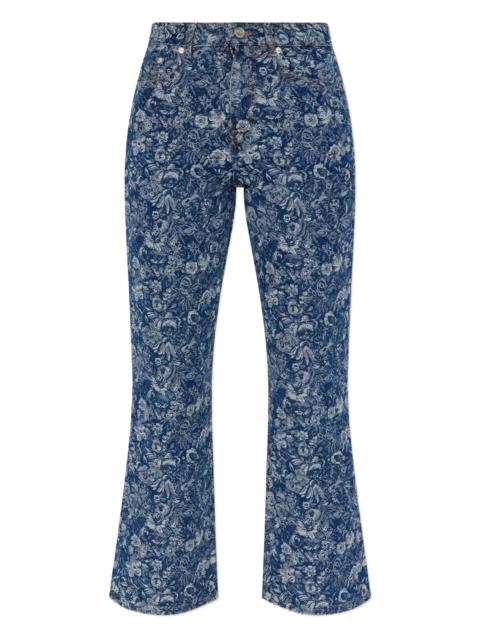 GANNI Tapestry Denim Betzy Cropped Jeans