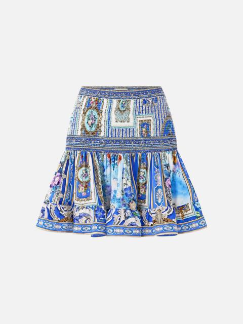 CAMILLA SHORT SHIRRED SKIRT