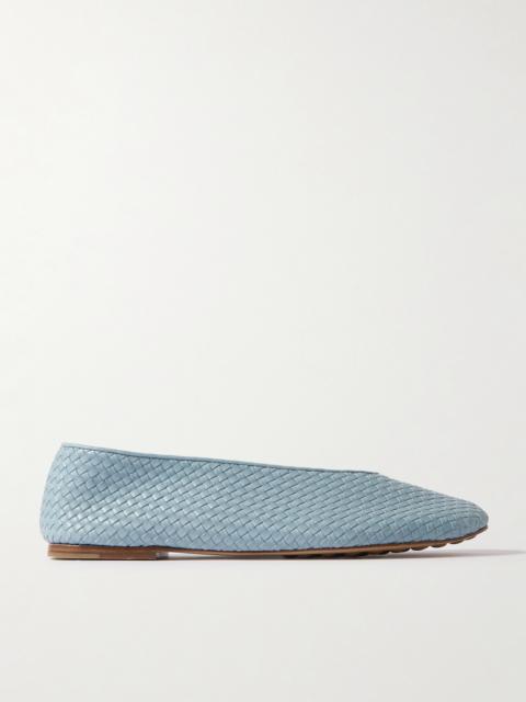 Bottega Veneta Intrecciato Leather Ballet Flats