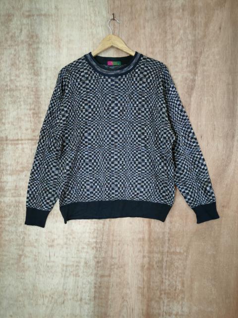 Other Designers Vintage - Christian Daniel checkered vintage art knitwear #46-577