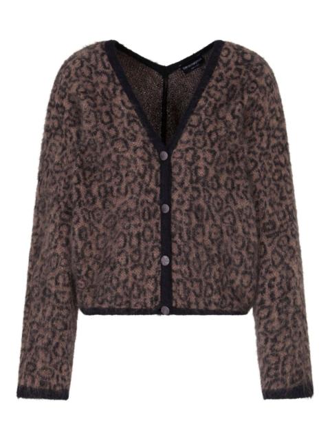EMPORIO ARMANI leopard-pattern cardigan