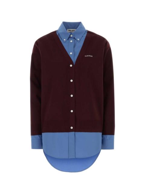 Miu Miu Miu Miu Women Burgundy Wool Cardigan