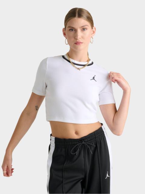 Jordan WOMEN'S JORDAN SHORT-SLEEVE KNIT TOP