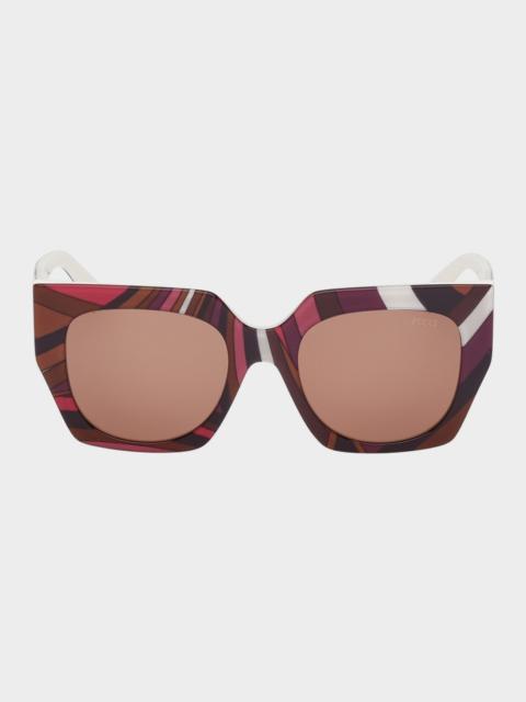 PUCCI 51mm Square Acetate Sunglasses
