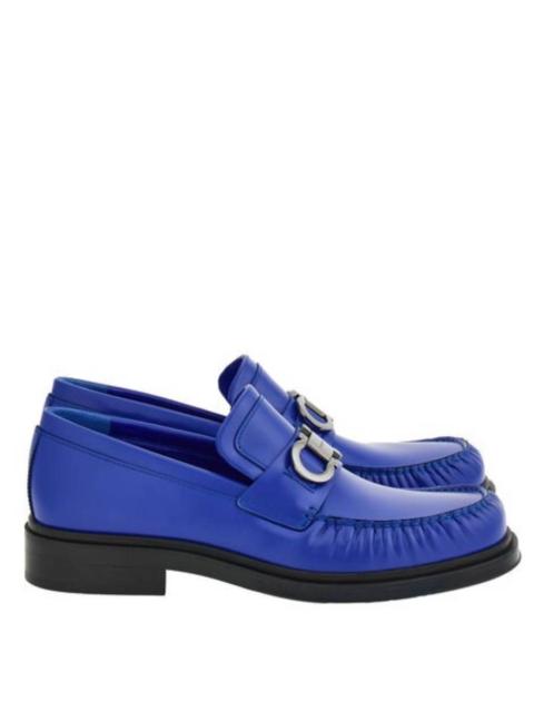 FERRAGAMO Ferragamo Duccio Leather Gancini Loafers, Size 9 EE