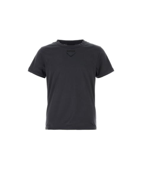 Prada PRADA Gray Cotton T-Shirt New & Authentic (Men's size:S;)