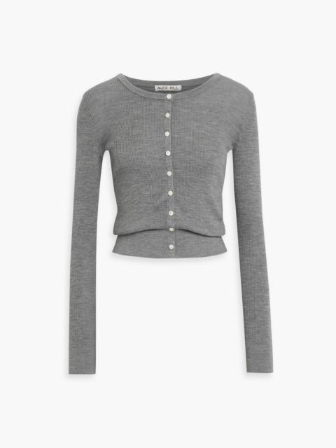 Other Designers Ava mélange ribbed wool cardigan