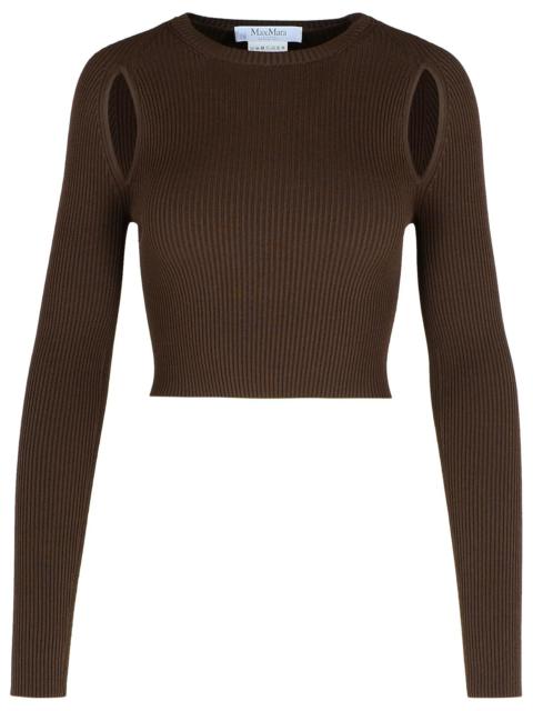 Max Mara Max Mara 'ALA' Brown Viscose Blend Sweater