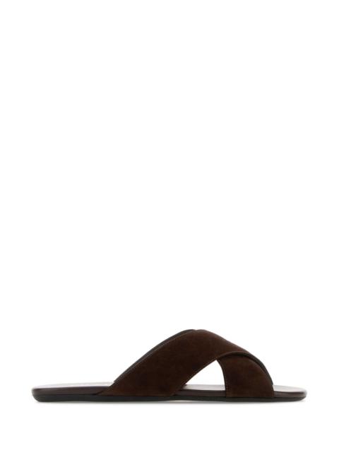 Prada Prada Women Brown Suede Slippers