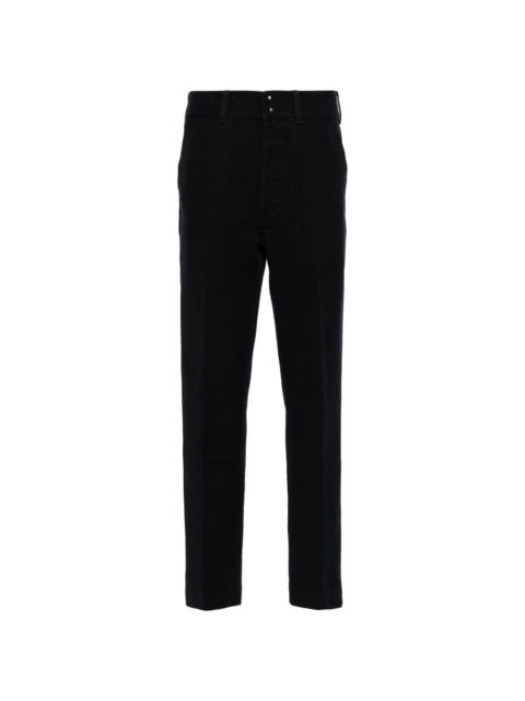 straight-leg cotton trousers