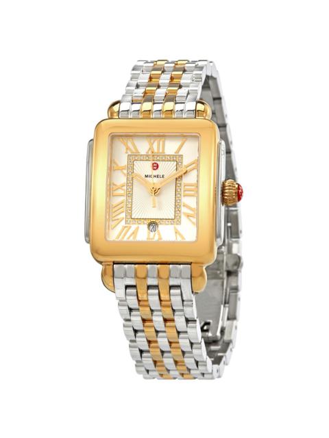 Other Designers Michele Deco Madison Mid Quartz Silver White Dial Ladies Watch MWW06G000013