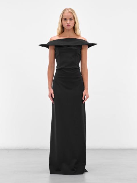 Jean Paul Gaultier Black Backless Belt Maxi Dress