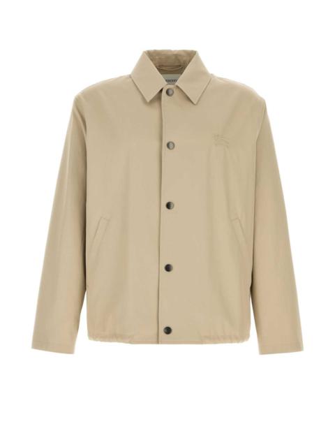 Burberry Men Cappuccino Gabardine Jacket