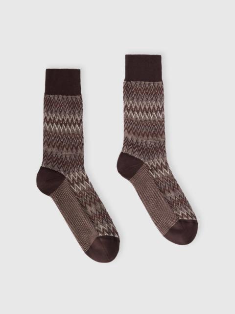 Missoni Mid-length cotton-blend zigzag socks