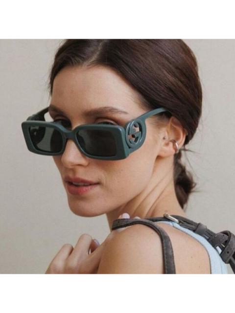 GUCCI NEW Gucci GG1325S 003 Grey Smoke Grey Rectangle Women Sunglasses