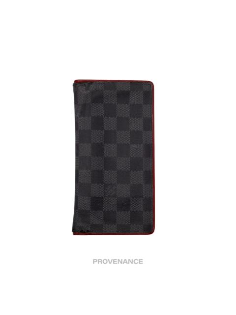 Louis Vuitton Louis Vuitton Brazza Long Wallet - Damier Graphite Red
