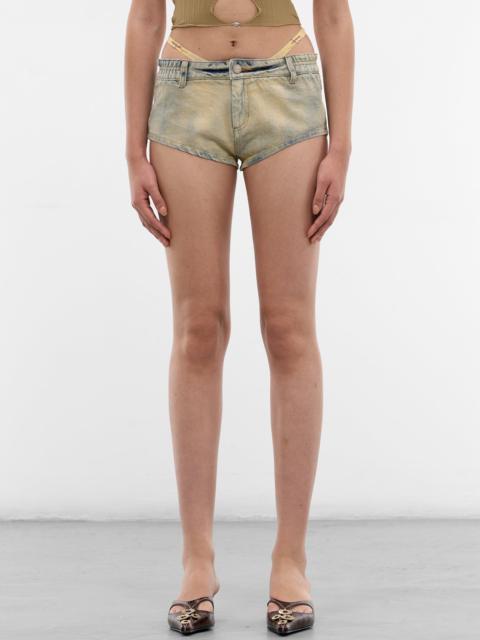 RUI Sun-Faded Blue G-String Micro Shorts