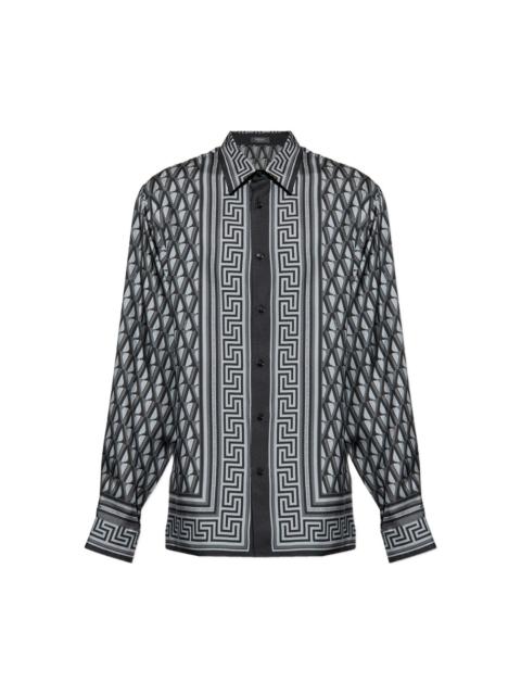 VERSACE Shirts Gray, Black