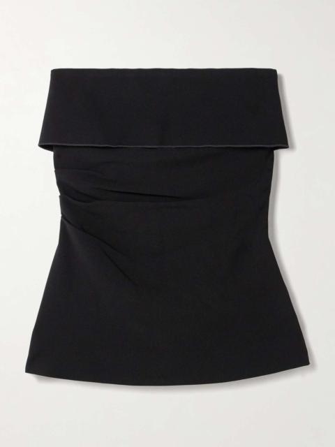 Proenza Schouler Felicity strapless layered ruched crepe top