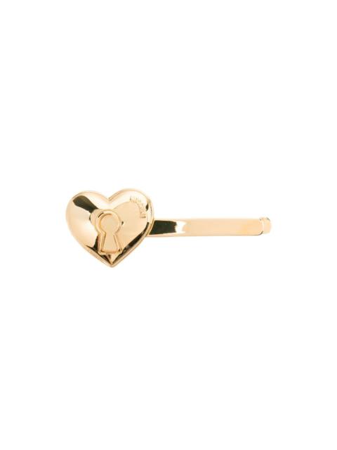 heart lock-charm hair pin