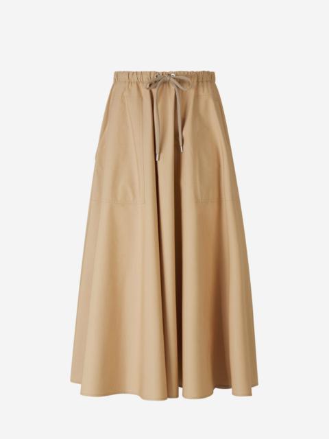 Moncler POPLIN MIDI SKIRT