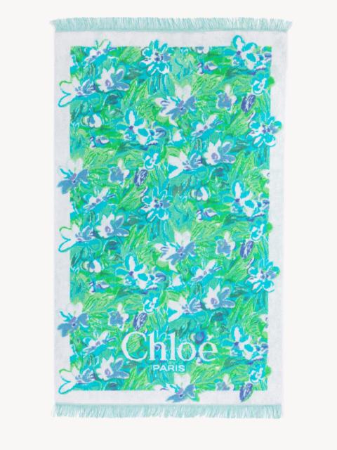 Chloé THE CHLOÉ WILD FLOWERS BEACH TOWEL IN COTTON TOWELING