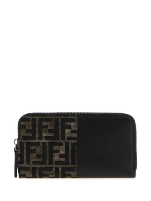 FENDI Fendi Men Two-Tone Jacquard And Leather Ff Wallet