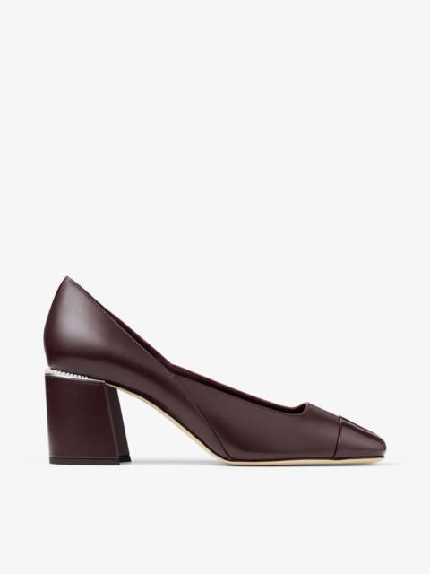 JIMMY CHOO Jenson 65
Deep Merlot Patent Leather Nappa Pumps