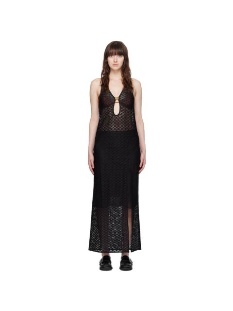 GANNI Black Hardware Maxi Dress