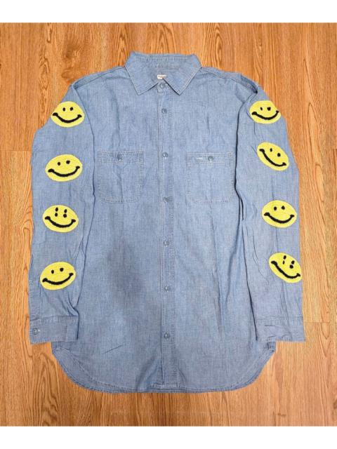 KAPITAL Embroidered Smile Chambray Shirts