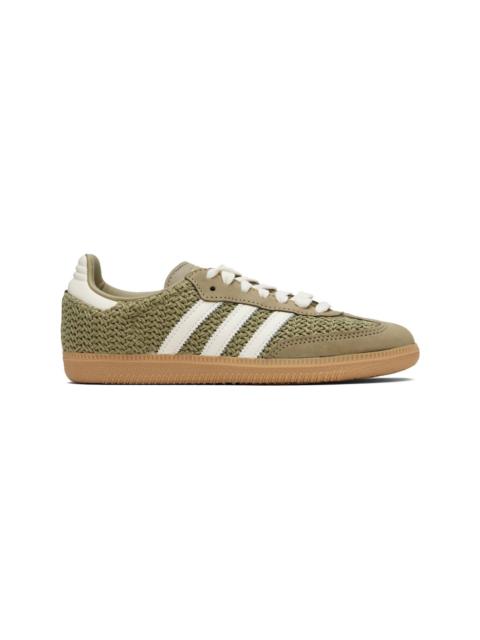 adidas Originals Green & Off-White Samba OG Sneakers
