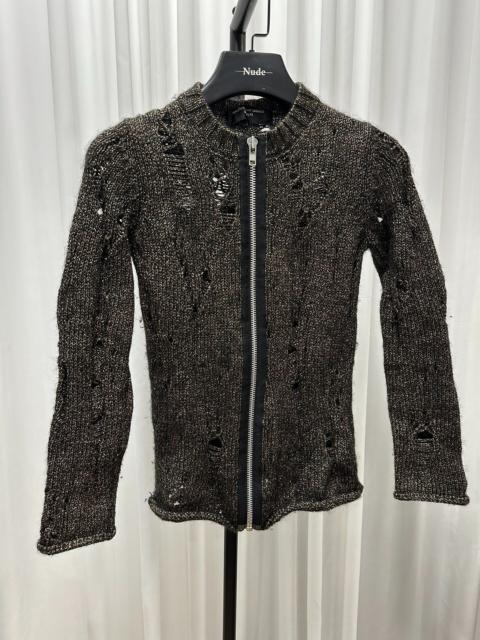 Comme Des Garçons Comme Des Garcons Tricot Sweater With Damaged Golden Thread