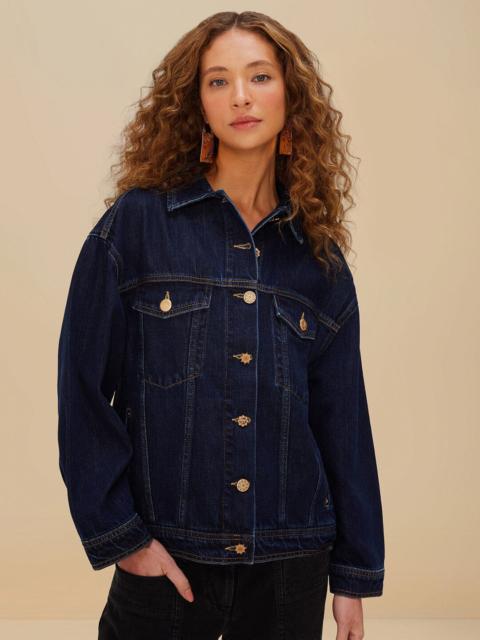 FARM RIO Dark Denim Buttoned Jacket