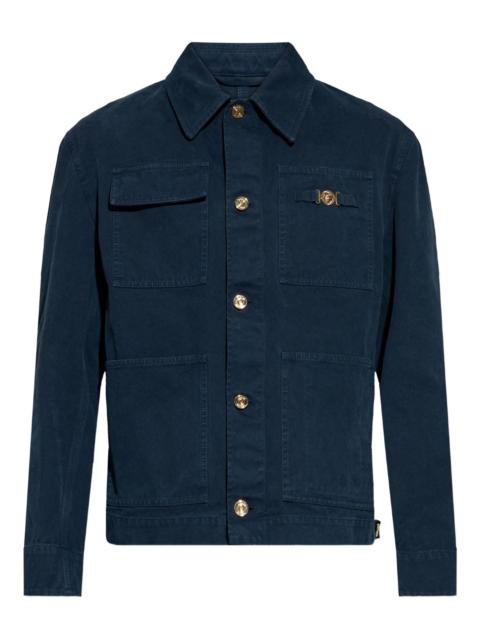 VERSACE buttoned patch pocket jacket