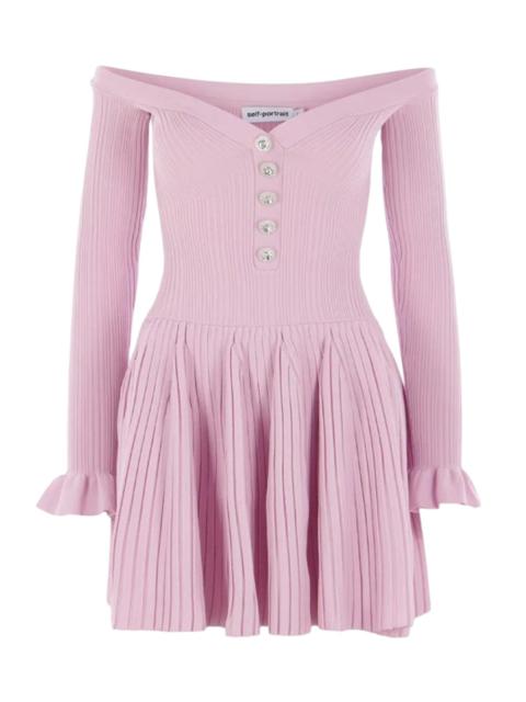 self-portrait Self-Portrait Women Ribbed Mini Dress