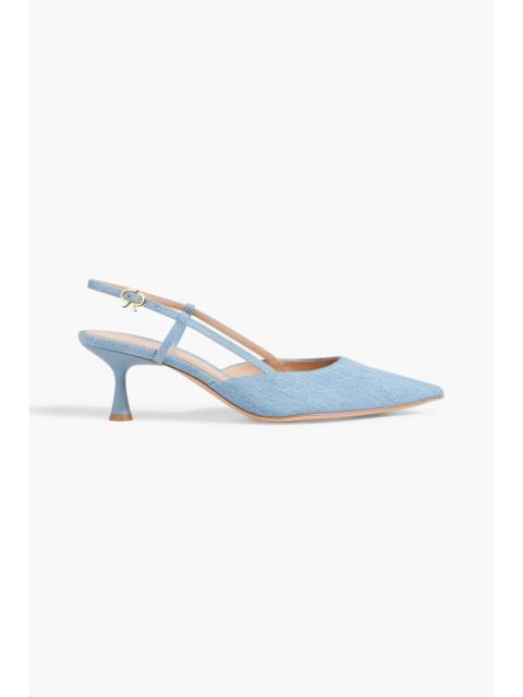 Gianvito Rossi Ascent denim slingback pumps