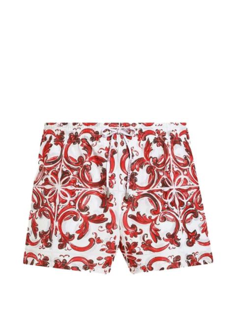 Dolce & Gabbana Dolce & Gabbana Men Majolica Print Swimsuit