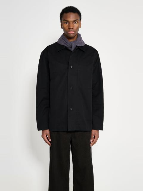 MARGARET HOWELL MARGARET HOWELL MHL CHORE SHIRT DOUBLE TWISTED COTTON CANVAS BLACK